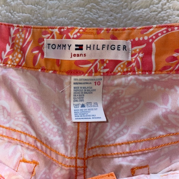 Tommy Hilfiger Pink and Orange Floral Flare Jeans - minor marks - Picture 5 of 8